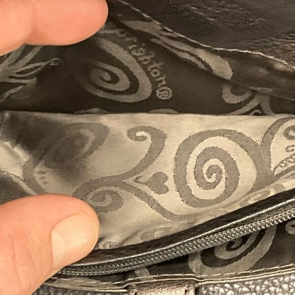 Brighton Large Bronze Pebbled Leather Silver Medallion Large Tri Fold Wallet - Picture 7 of 8